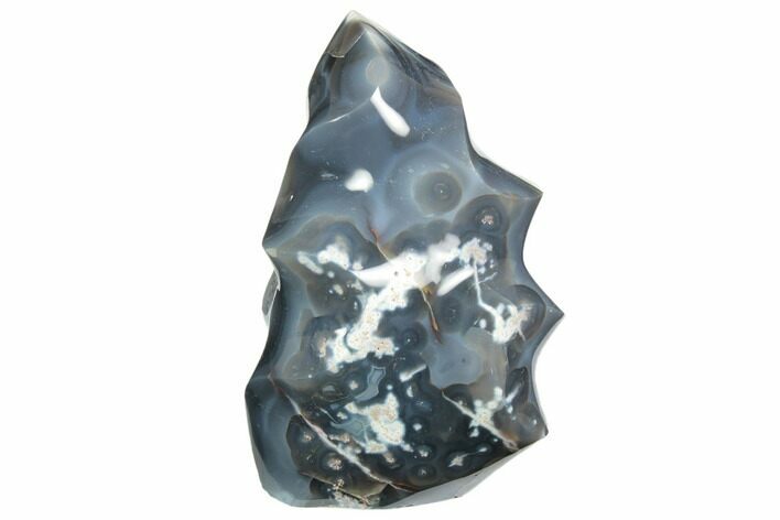 Polished Banded Agate Flame - Madagascar #191291